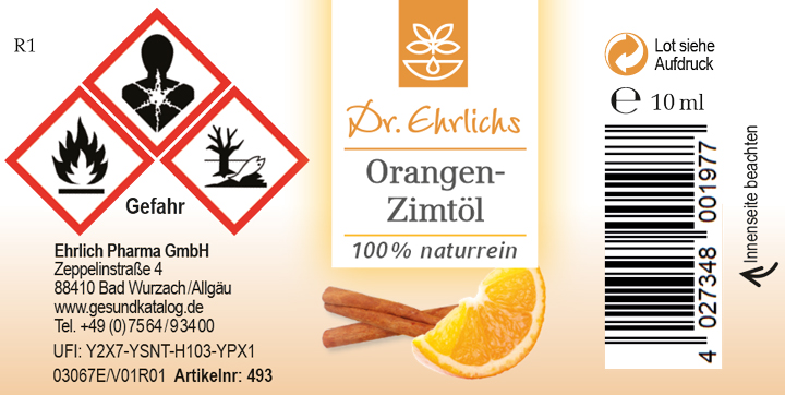 Dr. Ehrlichs Orange-Zimt Öl 10 ml