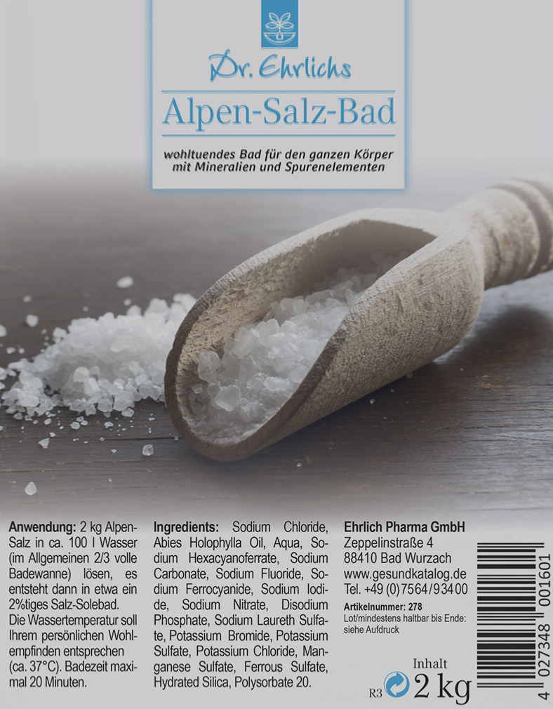 Dr. Ehrlichs Alpen-Salz-Bad Dose 2 kg