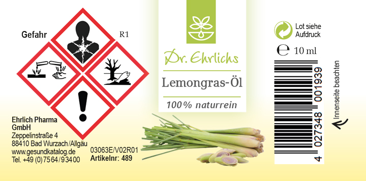 Dr. Ehrlichs Lemongrasöl 10 ml