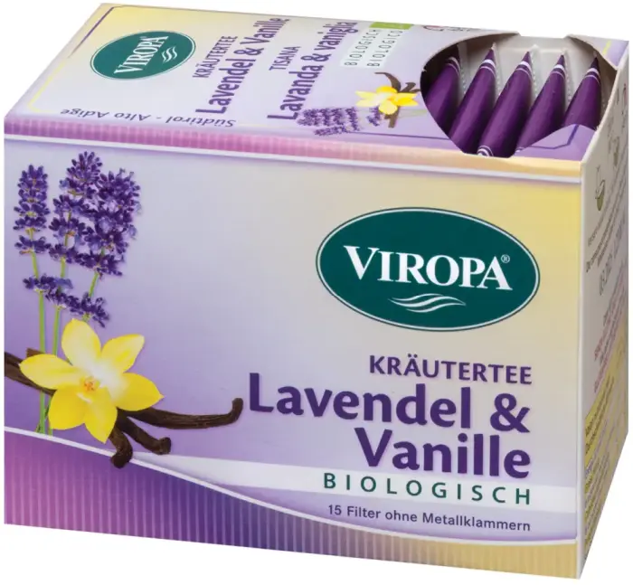 Viropa Bio Lavendel & Vanille Kräutertee - 15 Beutel (DE-ÖKO-006)