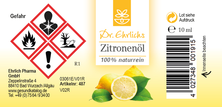 Dr. Ehrlichs Zitronenöl 10 ml