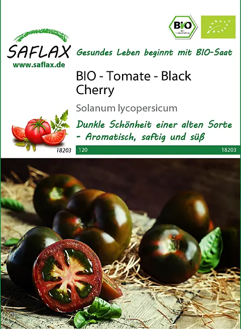 BIO - Tomate - Black Cherry (Solanum lycopersicum) DE-ÖKO-006