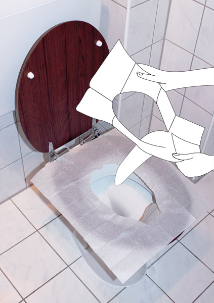 Papier-Toilettenbrillen-Abdeckung, 100 Stück