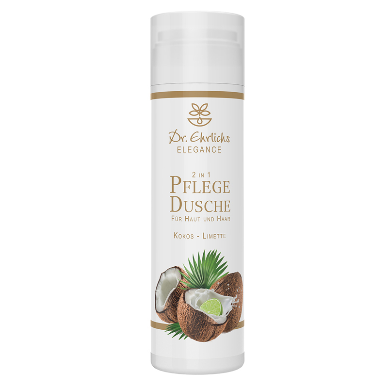 *Dr. Ehrlichs Elegance 2 in 1 Pflegedusche (für Haut & Haar) mit reinem Kokosöl und Limette 200 ml