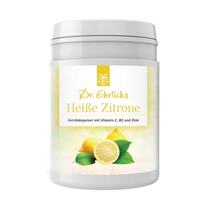 Dr. Ehrlichs "Heiße Zitrone" Getränkepulver mit Vitamin C, B2 + Zink, 70,2 g