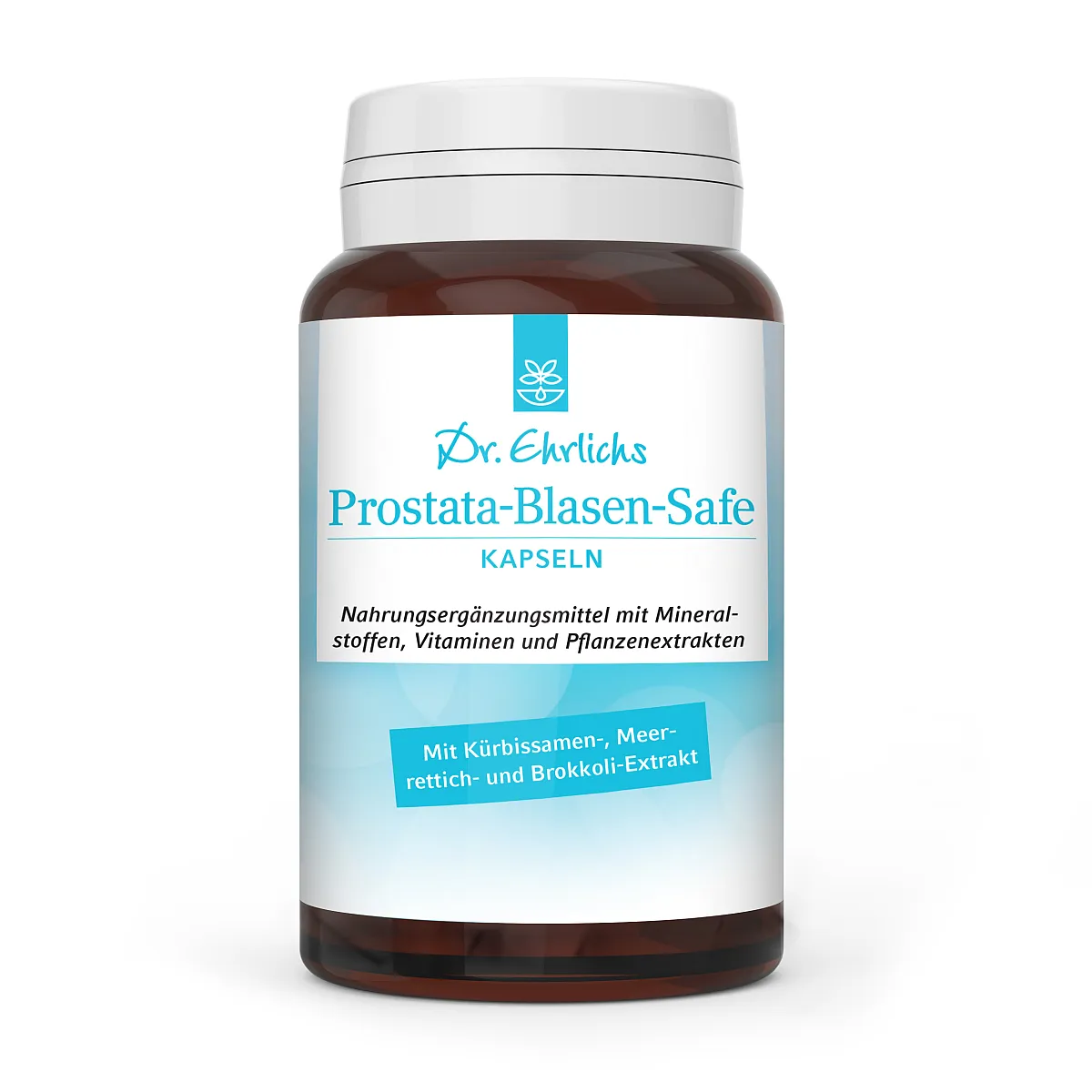 Abbildung Dosen-Frontseite der Dr. Ehrlichs Prostata-Blasen-Safe Kapseln zur Unterstützung einer normalen Funktion von Prostata und Blase 