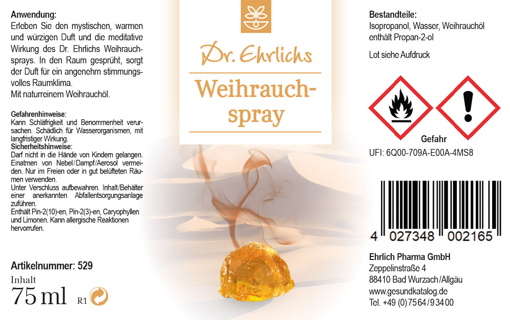 Dr. Ehrlichs Weihrauchspray 75 ml