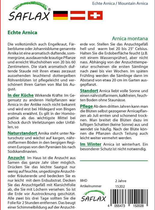 Echte Arnica, Heilpflanzen Samen (Arnica montana)